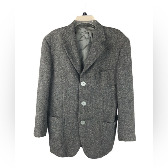JACKET - Men's Ermenegildo Zenga Soft Textured Wool Grey Blazer. Size L or 43R. - Picture 1 of 16